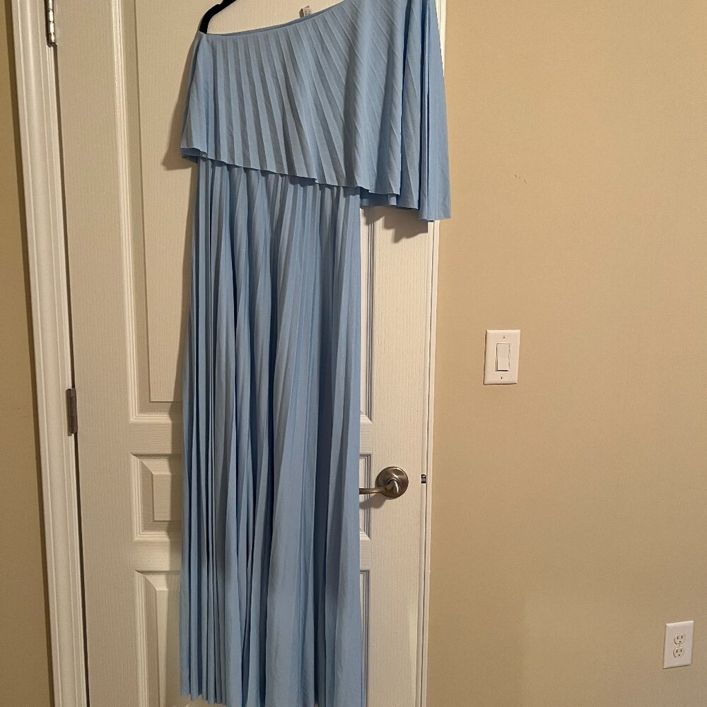 ASOS one shoulder Asymmetrical Light Blue Dress